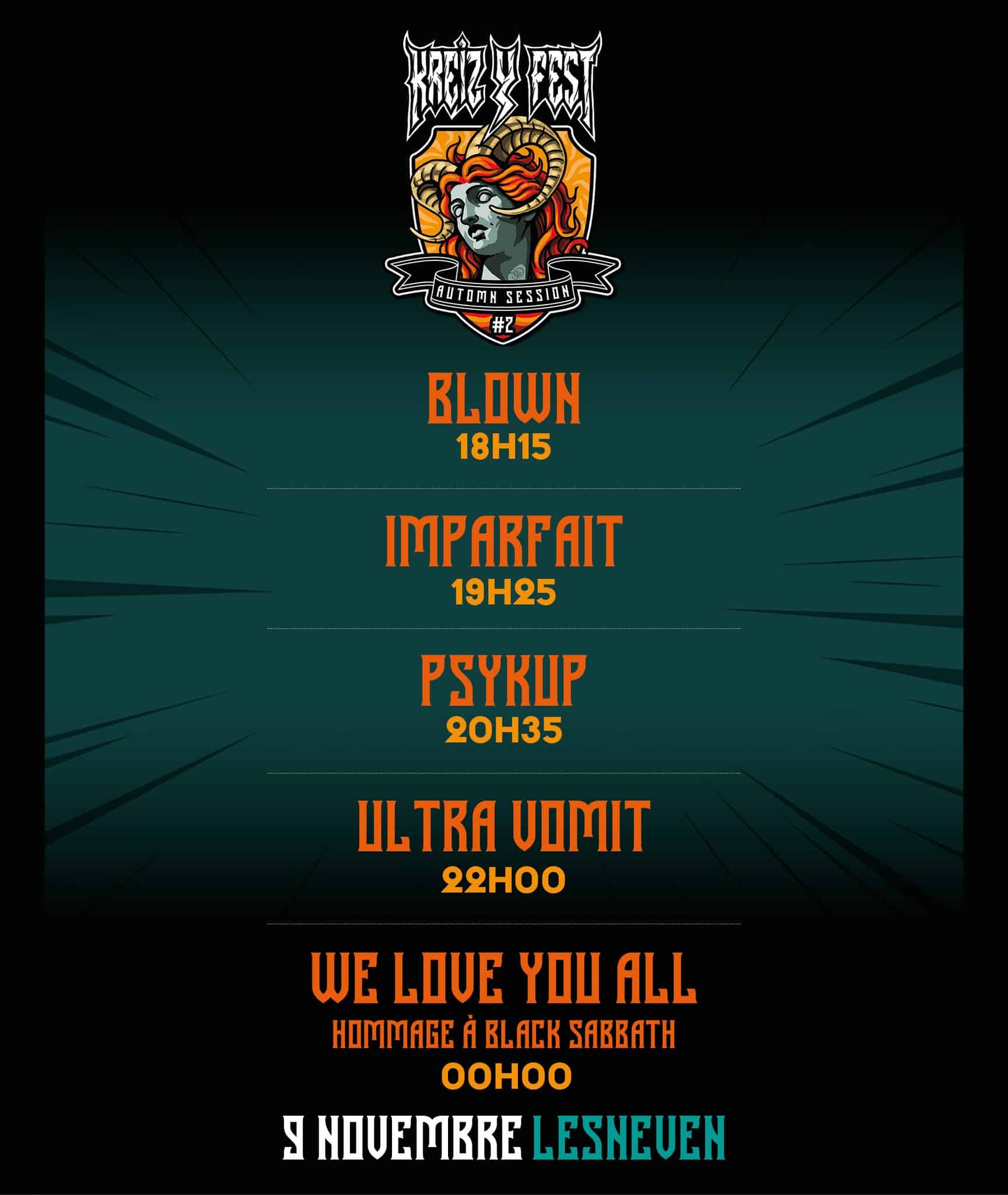 Kreiz y fest Visuel Horaires 2025