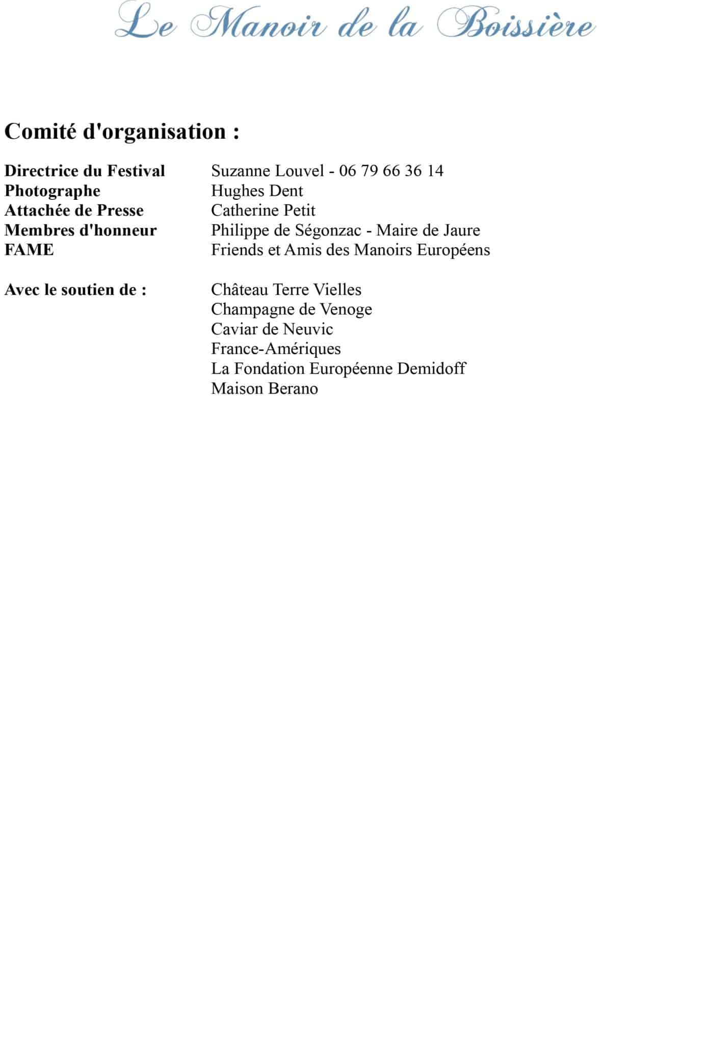 Programme Manoir de la Boissiere Festival 2026 6