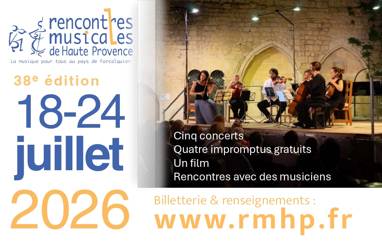Les Rencontres Musicales de Haute Provence Bannière 2026