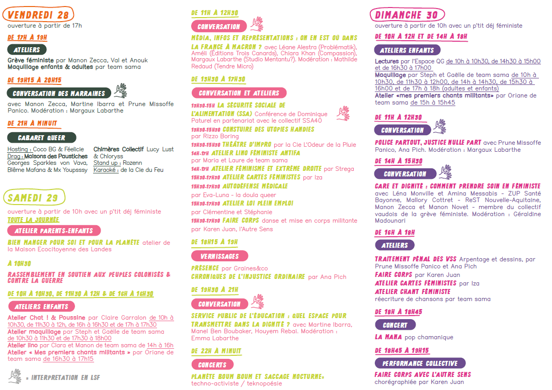 Festival Hébé! Horaires 2026
