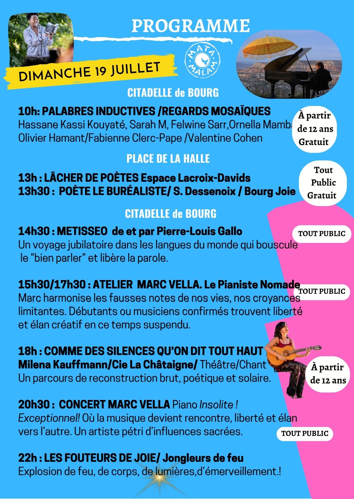 Festival Induction Flyer 2026 : Horaires